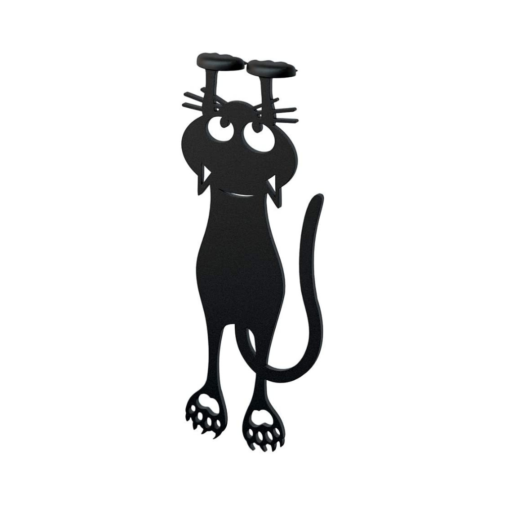 balvi Lesezeichen Curious Farbe schwarz Katzenform 12cm Kunststoff/Nylon